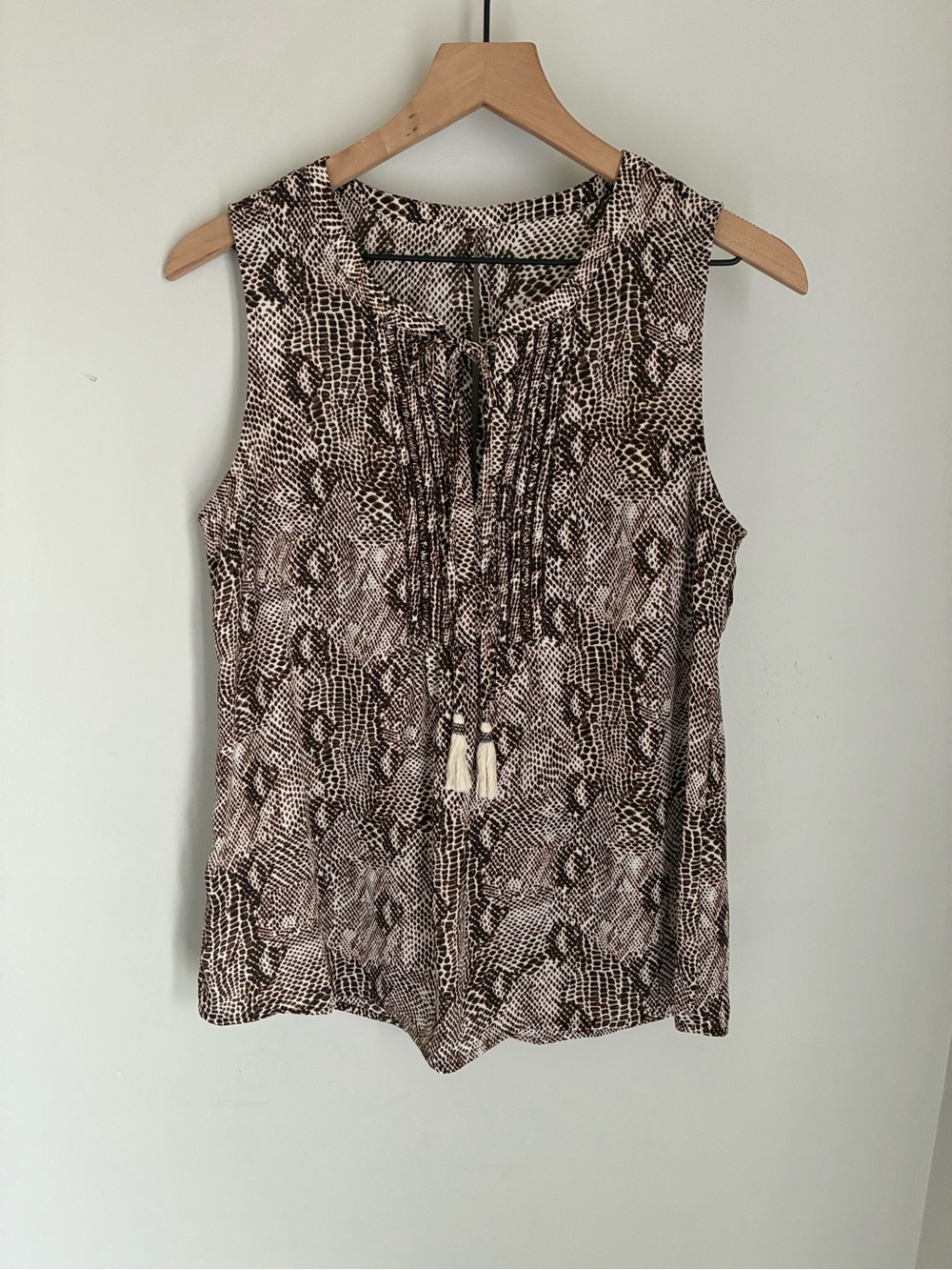 Daniel Rain Snakeskin Python Sleeveless Blouse